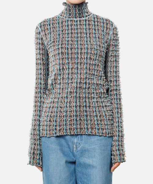iRENE（アイレネ）の「カットヤーンニットトップス / Cut Yarn Knit