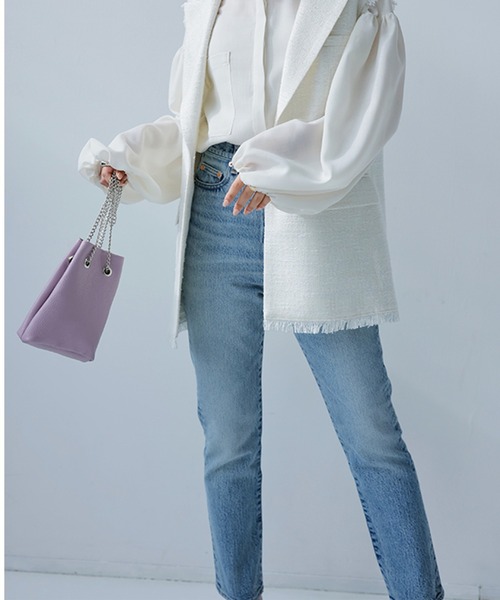 Slim straight denim/スリムストレートデニム（デニムパンツ）｜anuans