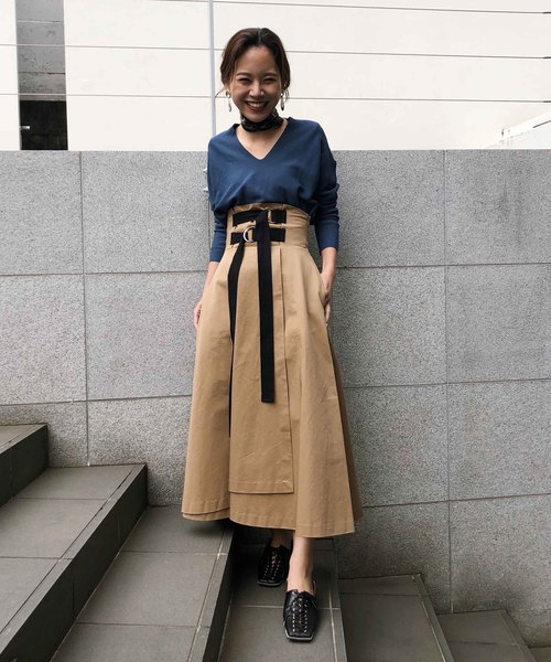 Ameri（アメリ）の「DOUBLE TAPE BELT SKIRT（スカート）」 - WEAR