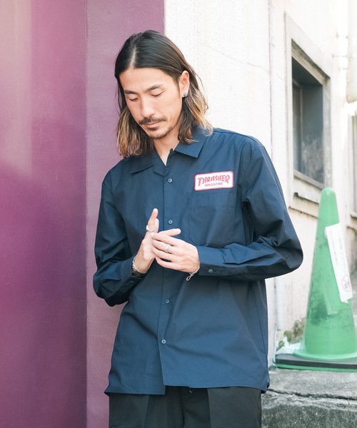 セール】CLASSIC WAPPEN WORK SHIRTS/スラッシャーワッペン付き長袖