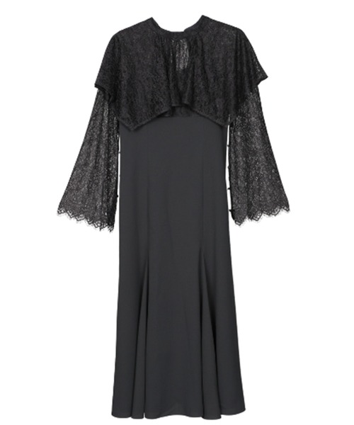 セール】レイヤードケープドレス / layered cape dress（ドレス
