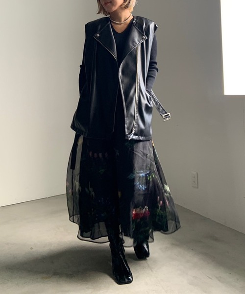 Ameri（アメリ）の「SOFIA ORGANZA LAYERED SKIRT（スカート）」 - WEAR