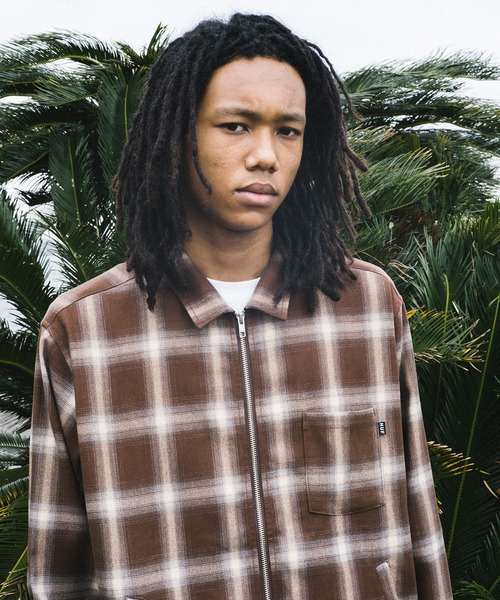 HUF（ハフ）の「PLAID FULL ZIP SHIRT / HUF ジップシャツ チェック