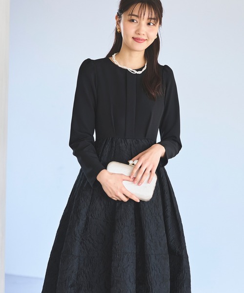 オケージョンドレス 結婚式 ｜ ストレッチ ｜ ふくれジャカード
