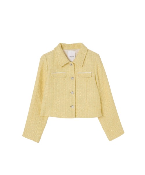 Shimmer Tweed Jacket（ノーカラージャケット）｜Her lip to（ハー