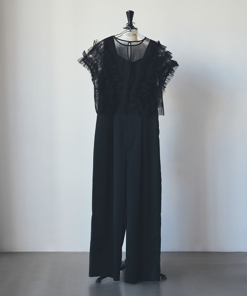 新色追加】【VISDRESS】チュールフリルセットオールインワン【低身長
