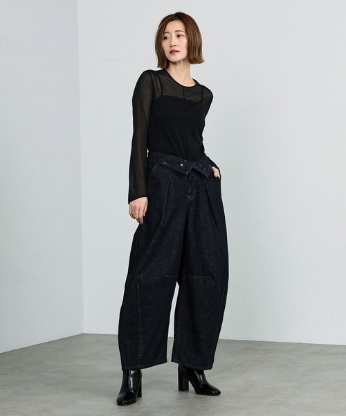 atelier SOMETHING/アトリエサムシング TLEB BALLOON DENIM PANTS/ハイ
