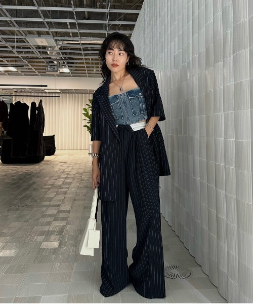 セール】BUSTIER DENIM SET ROMPERS（サロペット/オーバーオール