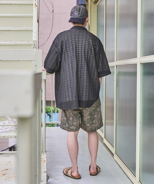 セール】ラッセル透かし編み柄シャツ（シャツ/ブラウス）｜niko and