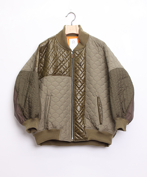 STOF（ストフ）の「山肌コラージュキルトブルゾン（MA-1）」 - WEAR