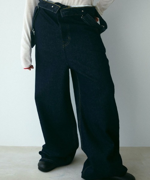 セール】EDWIN×ETRE TOKYO 2wayハイライズサスデニムパンツ（デニム