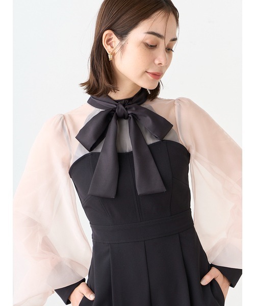 SNIDEL（スナイデル）の「シアーTOPSベアオールインワン（パンツドレス