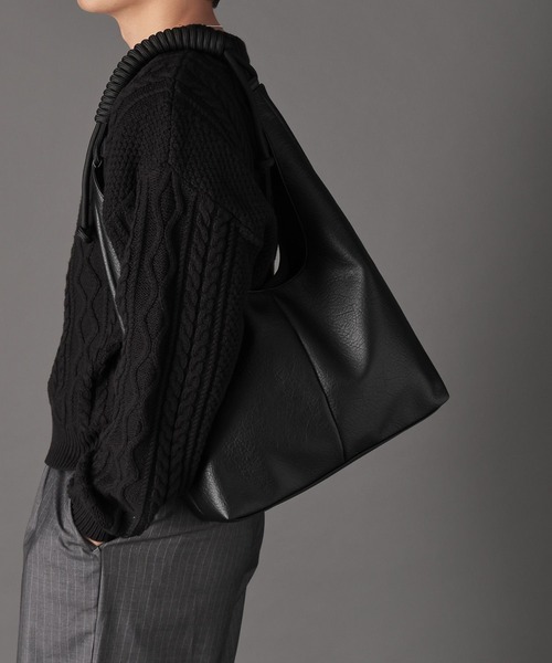 LURAKU】 Synthetic Leather Rope Handle Bag / シンセティックレザー