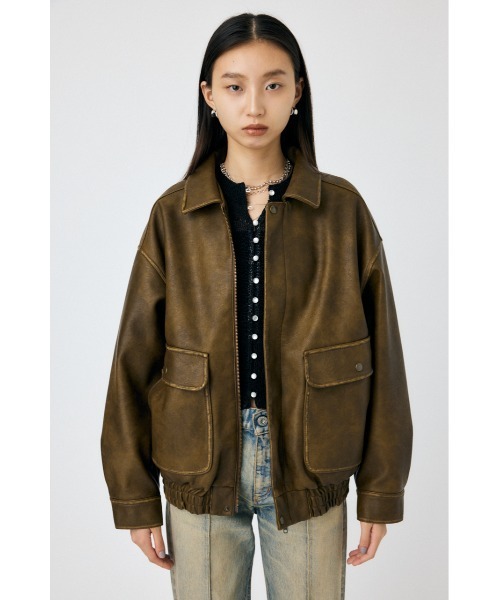 MOUSSY（マウジー）の「F/LEATHER A-2 FLIGHT ジャケット（その他