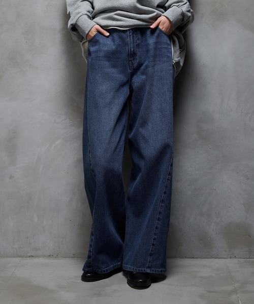 selle glant（セレグランテ）の「WASH CURVE DENIM PANTS/ウォッシュ