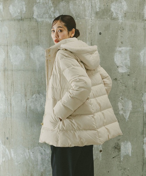 セール】ウツクシルエット撥水ダウンコート/497165（ダウンジャケット