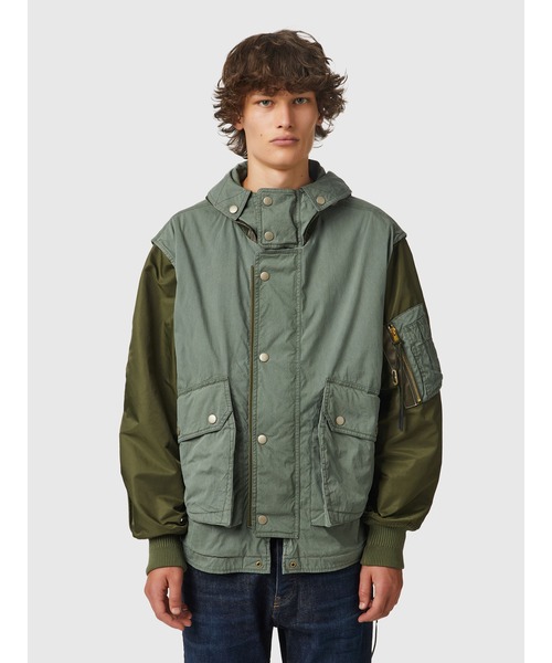 DIESEL（ディーゼル）の「メンズ ミリタリージャケット オーバーサイズ
