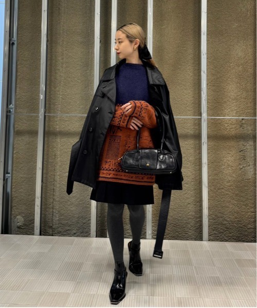 セール】NEWS PAPER JACQUARED KNIT TOP（ニット/セーター）｜Ameri