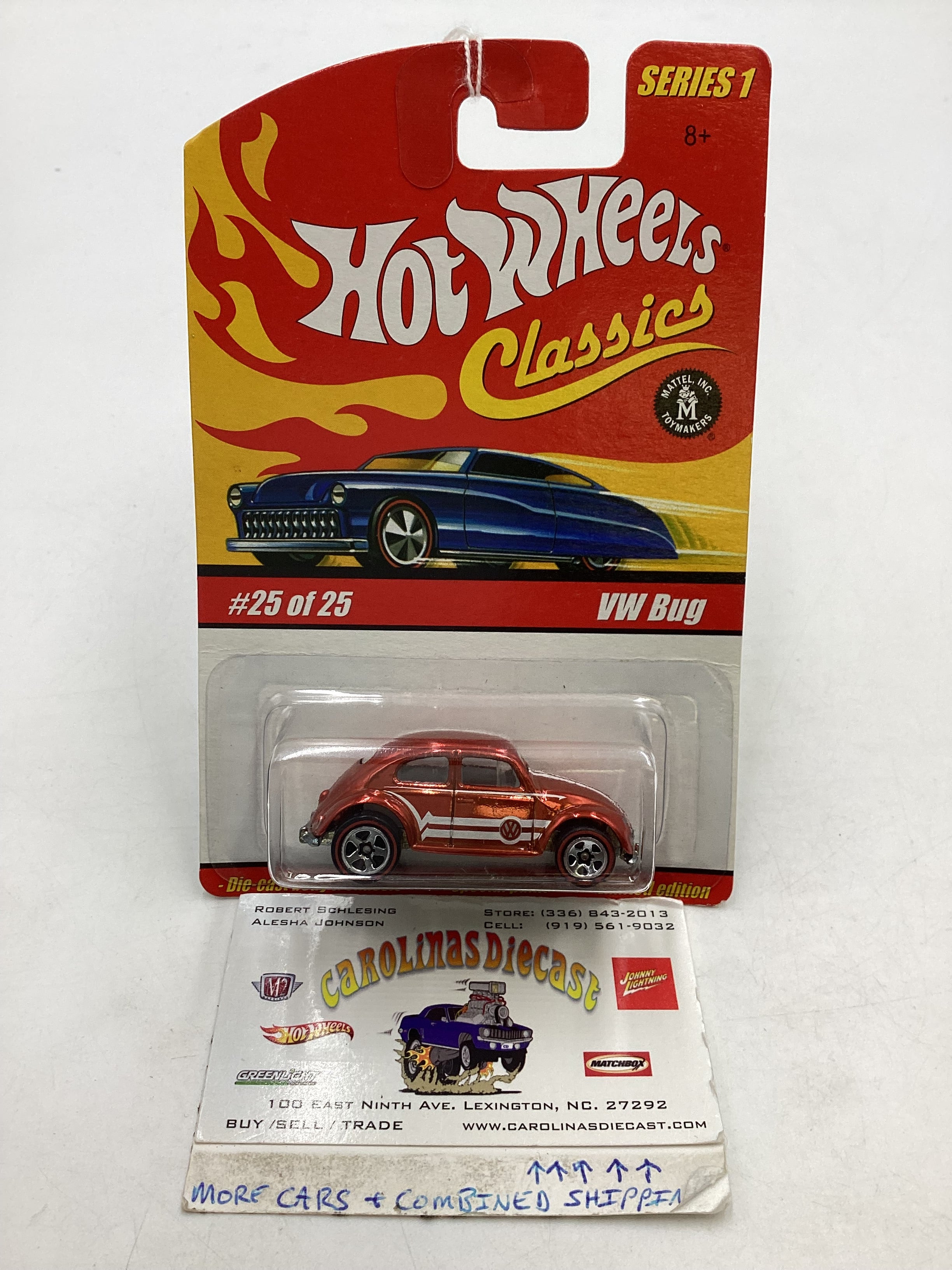 Hot wheels Classics series 1 #25 VW Bug Orange (SR) – carolinasdiecast