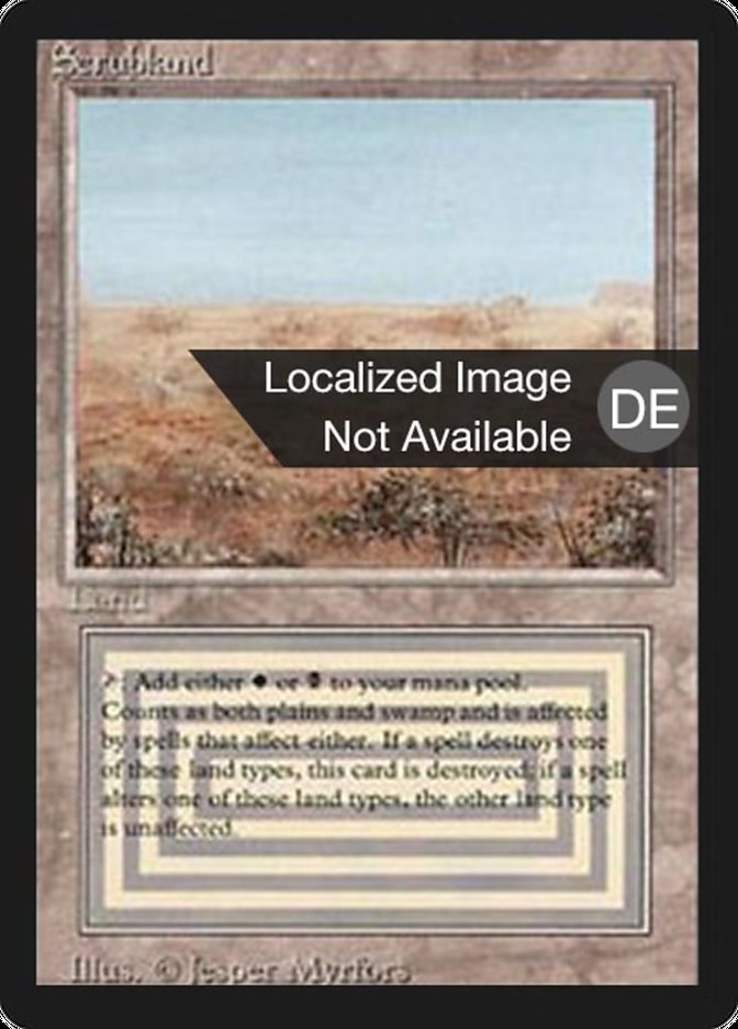 Buschland (Scrubland) · Foreign Black Border (FBB) #286 · Scryfall