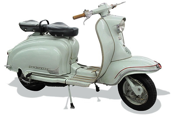 ベスパ vespa ランブレッタ lambretta メタルプラスト ミラー 青 Vespa