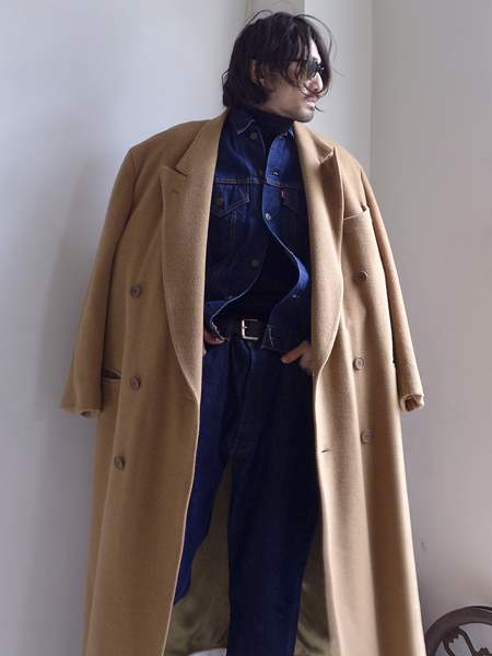 1980～90s Vintage Giorgio Armani Wool Alpaca Double Breasted Coat
