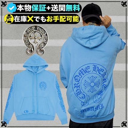 ニット ブルー（青）系 CHROME HEARTS(クロムハーツ) パーカー
