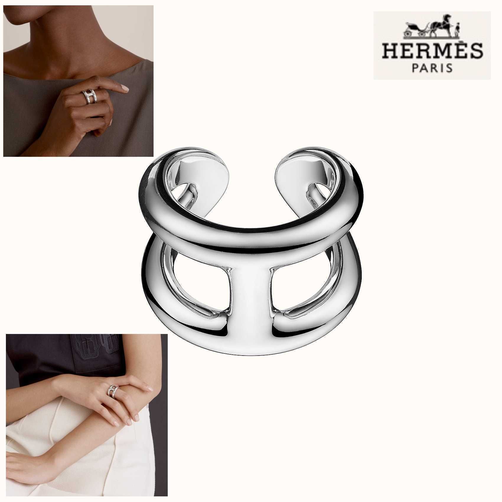 関税込 安全日本配送 HERMES エルメス Osmose オスモスリング GM