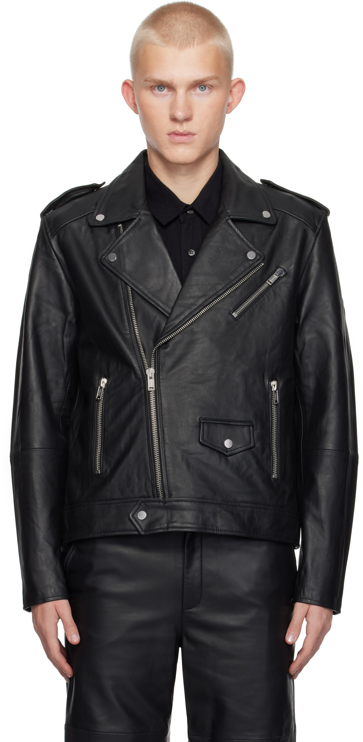 Deadwood Black Velar Leather Jacket Deadwood