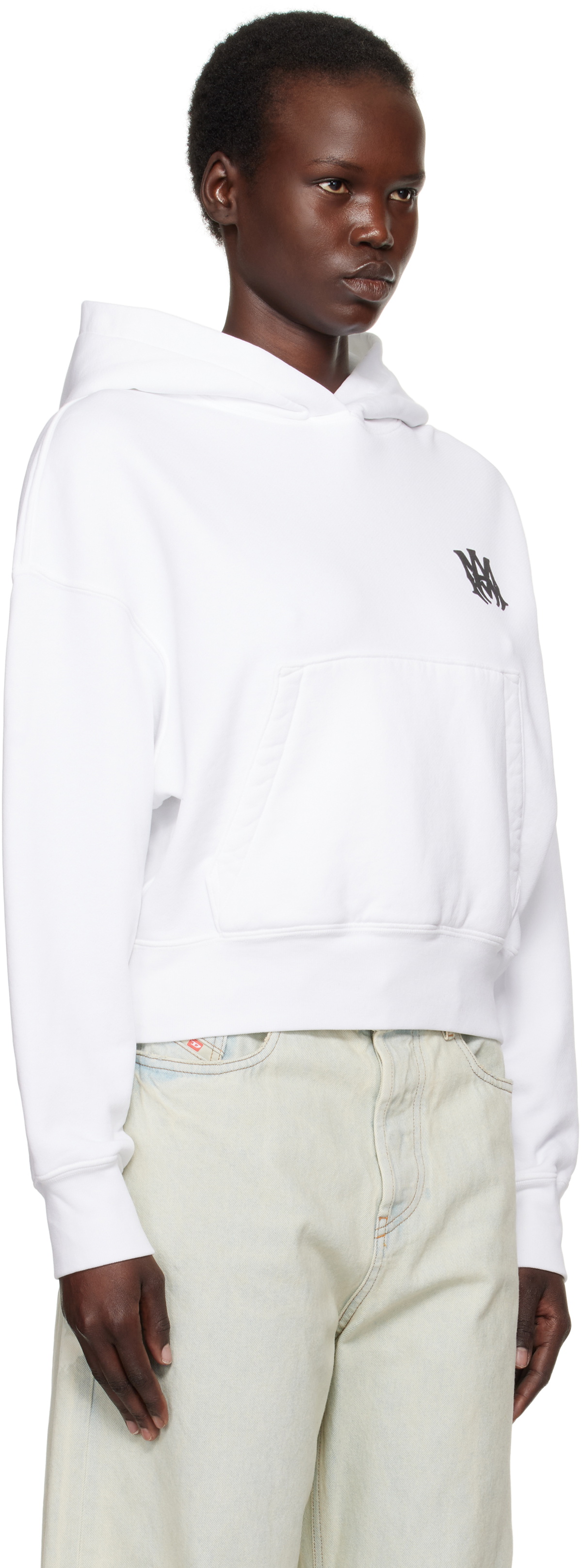 AMIRI White MA Core Logo Hoodie Amiri