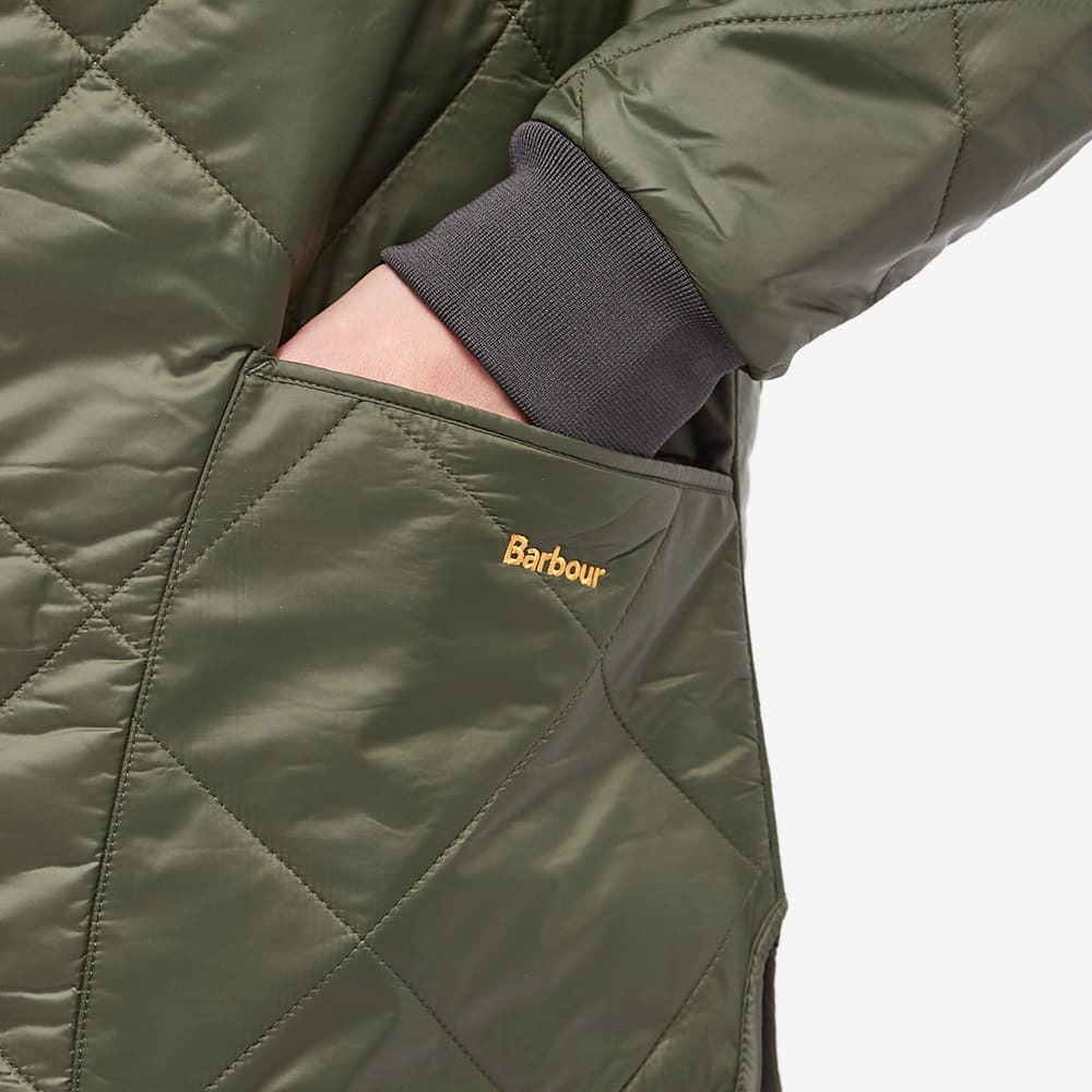 Barbour x Brompton Reversible Fold Quilt in Olive Barbour