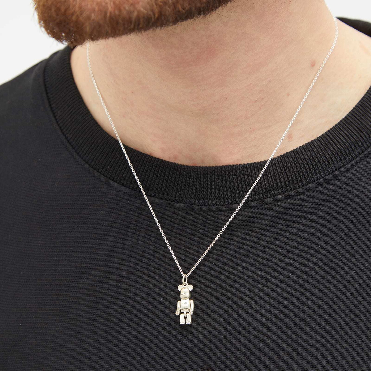 Medicom Men's IVXLCDM × BE@RBRICK Charm Necklace in Silver Medicom