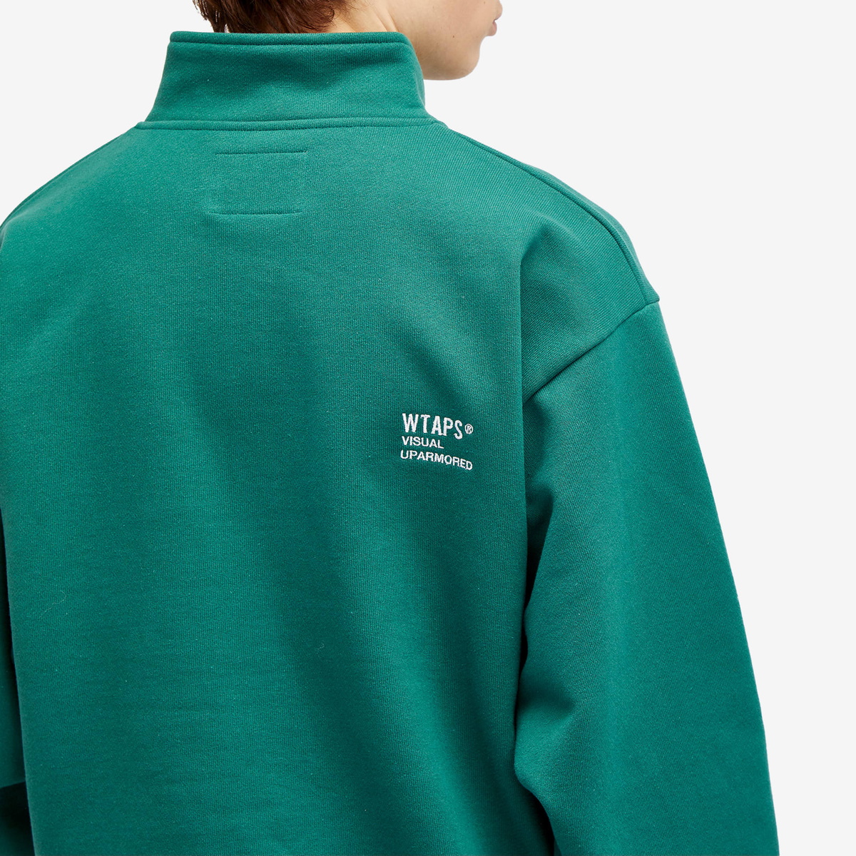 WTAPS Men's 05 Quarter Zip Sweatshirt in Green WTAPS