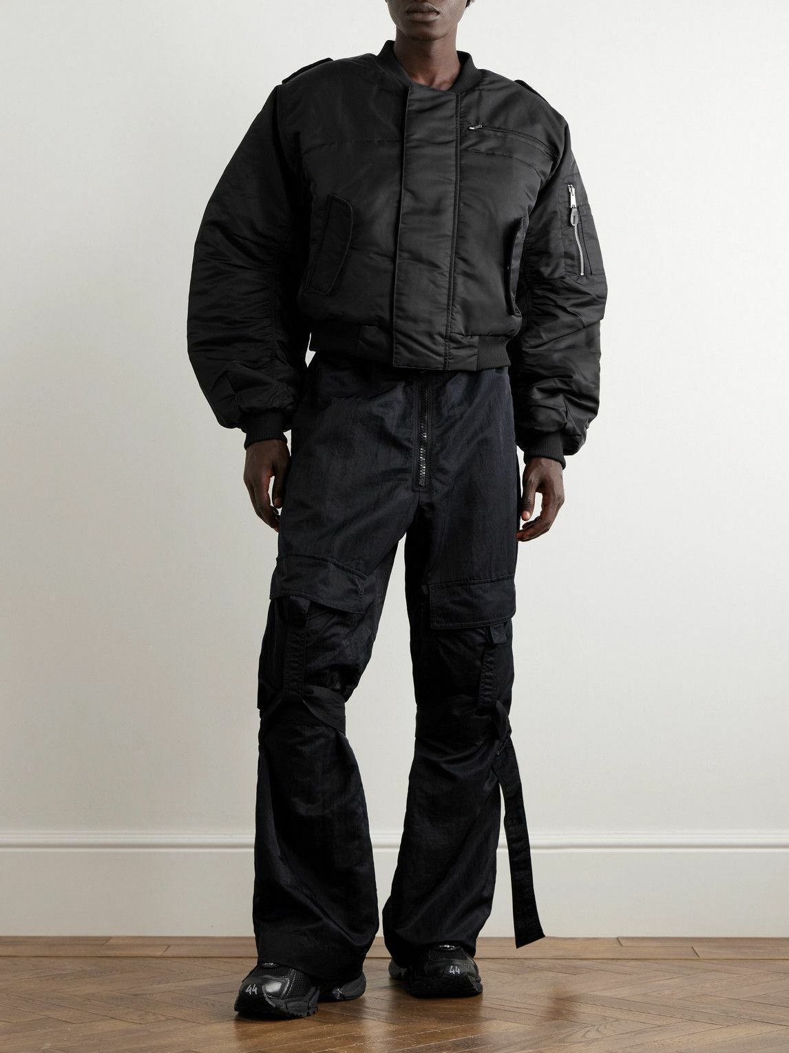 Entire Studios - A-2 Oversized Cropped Nylon-Twill Bomber Jacket