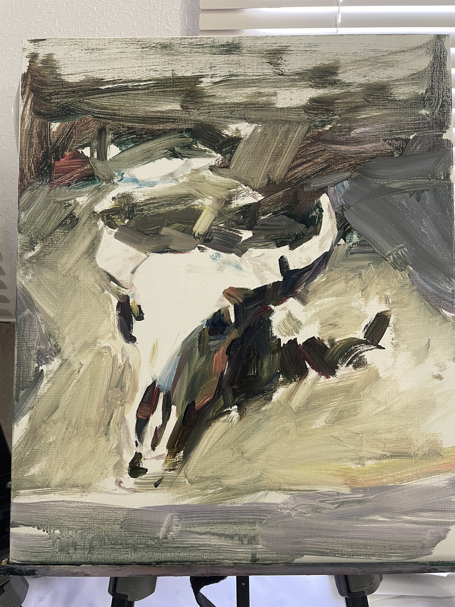 AZUMAs式油絵で牛骨を描く | 大阪 絵画教室 AZUMAs (デッサン教室