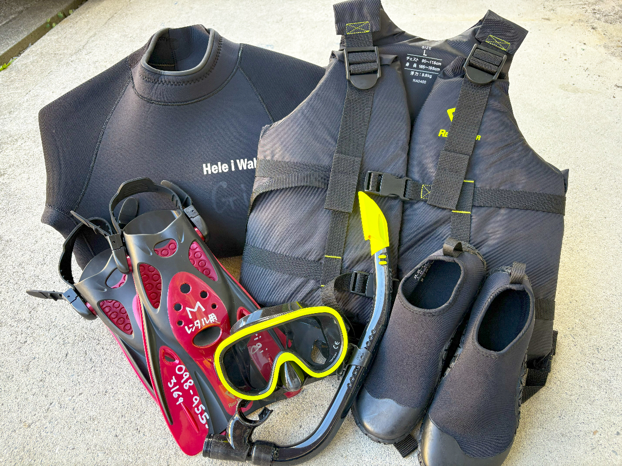 ♪当日予約大歓迎♪【シュノーケリングセット器材レンタル】4点セット