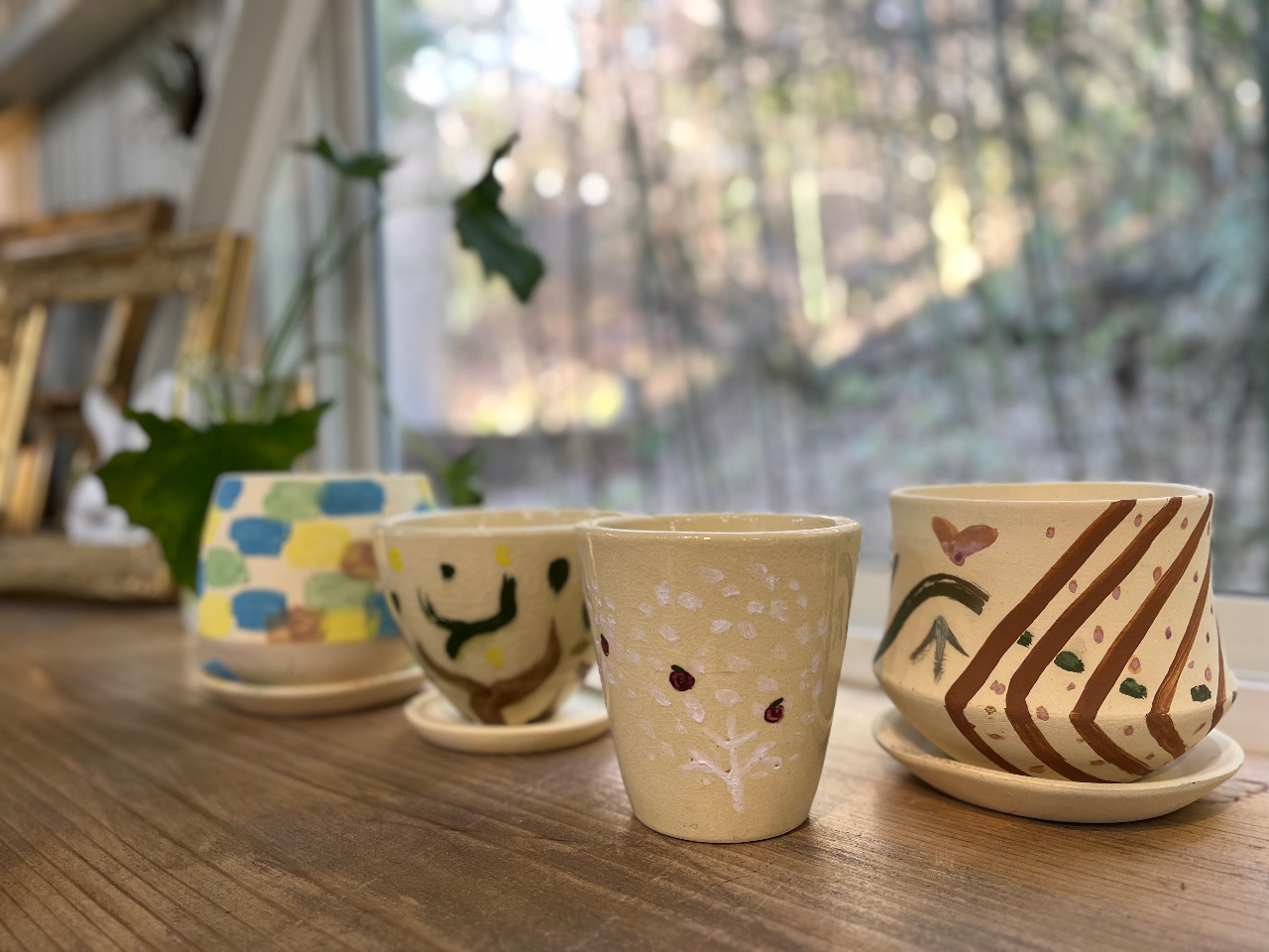 植木鉢絵付け体験～植木鉢5種類から選べる♪釉薬は12種類用意あり