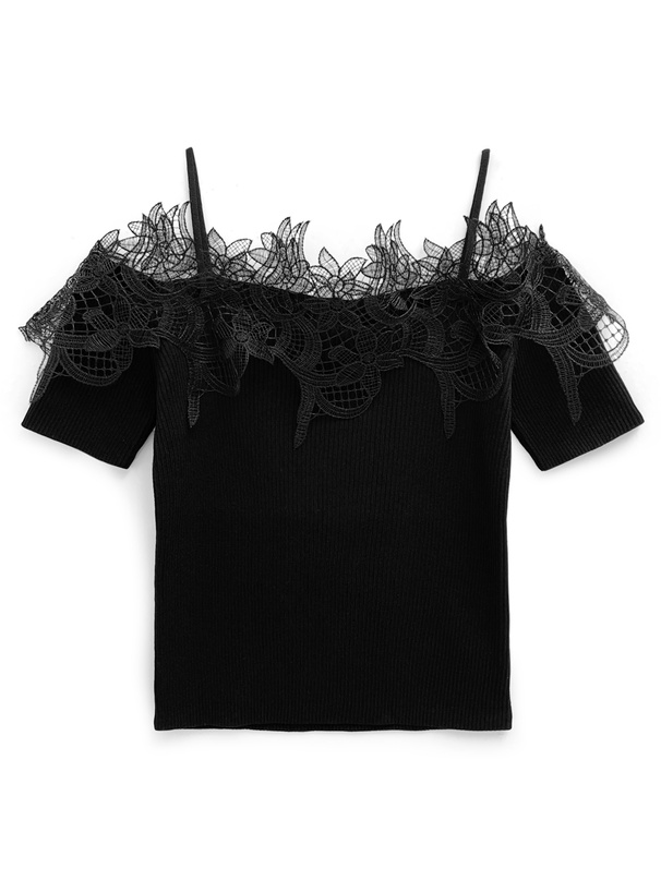 レースオフショルダーニットトップス[dr689] | レディースファッション