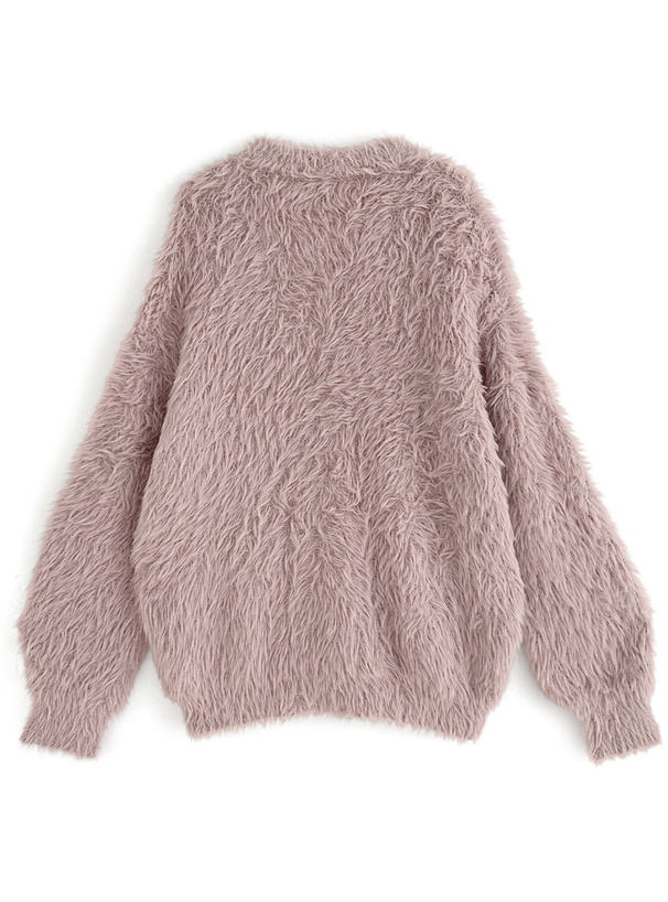 シャギーニットロングカーディガン[fo1817] | レディースファッション