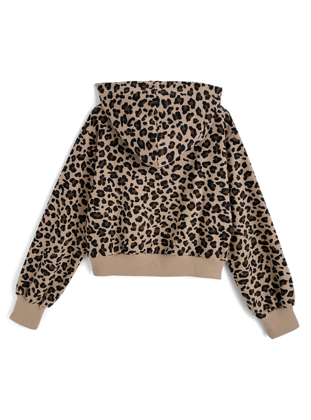 レオパード柄ダブルジップスウェットパーカー[fo2264] | レディース