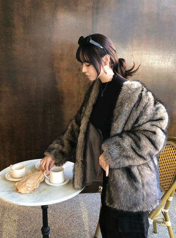 ミックスファーコート[kd103] | レディースファッション通販のグレイル