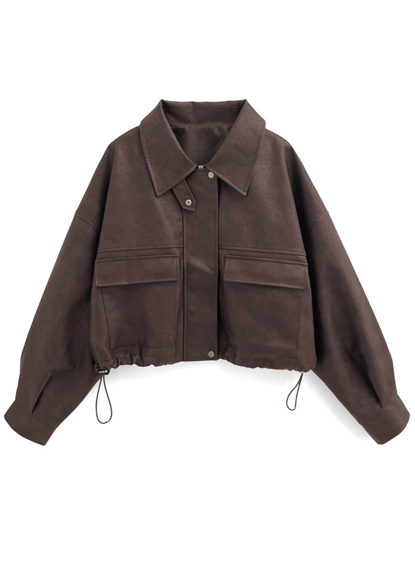 襟2Wayヴィンテージレザージャケット[pp186] | レディースファッション