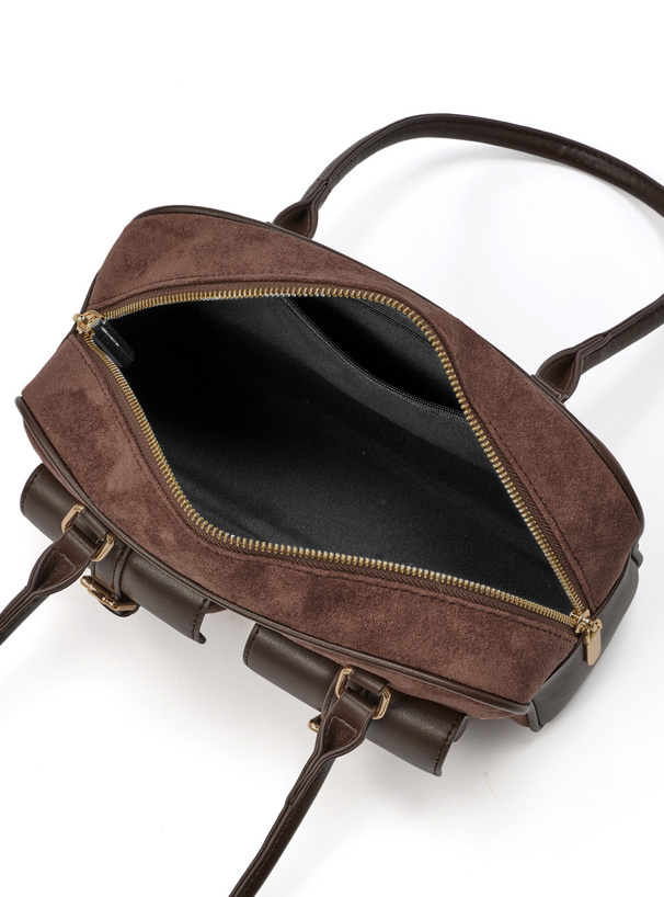 レザーコンビスエードポケットボストンバッグ[tr1024] | レディース