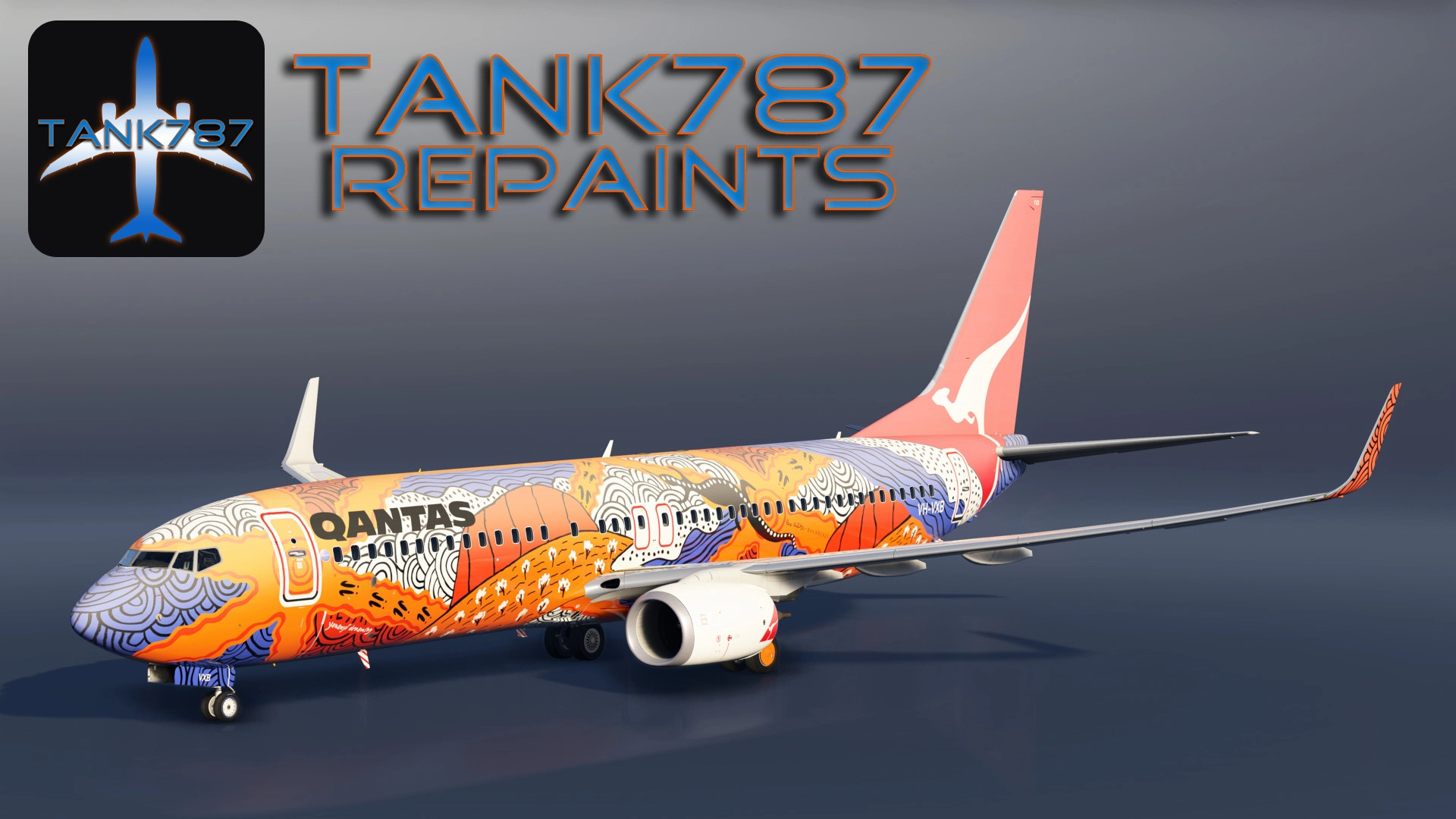 PMDG 737-800 Qantas - VH-VXB Yananyi Dreaming (2 Pack) for