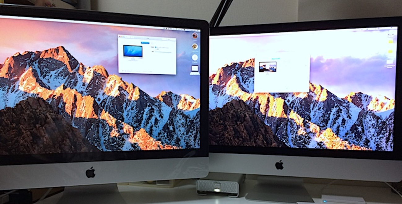 iMac 27-inchの画面比較（Mid 2010 vs 2017） - りんごが好きなのでぃす