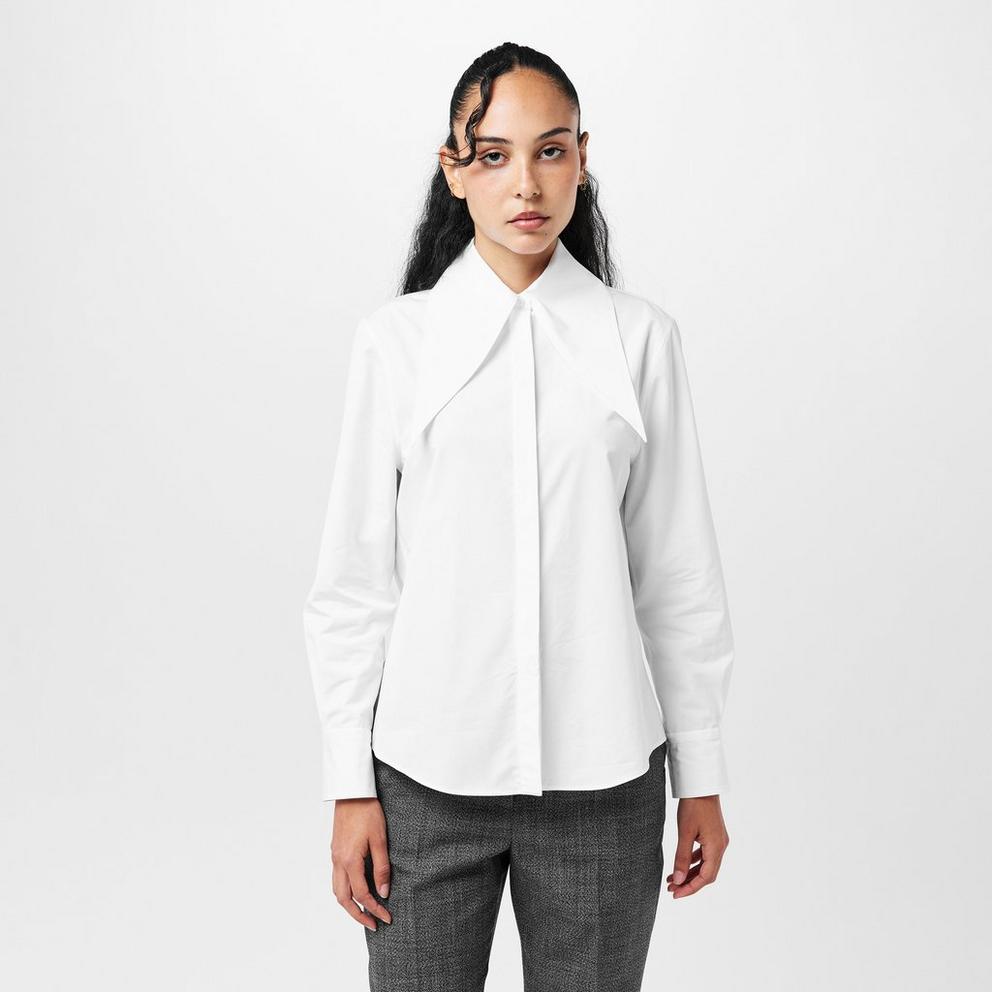 Alexander McQueen Women's Alex Compact Long Sleeve Plain Shirt