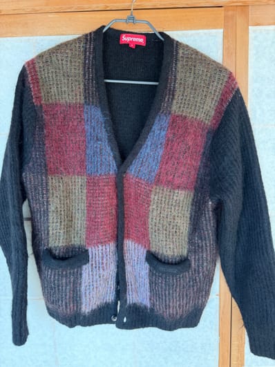 Supreme Brushed Grid Cardigan 