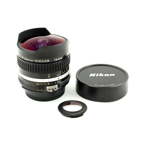 NIKON AI-S FISHEYE NIKKOR 16MM F2.8 MF WIDE ANGLE LENS FROM JAPAN