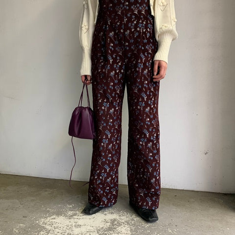 Mame Kurogouchi】 Floral Jacquard Sleeveless Jumpsuits – ONENESS