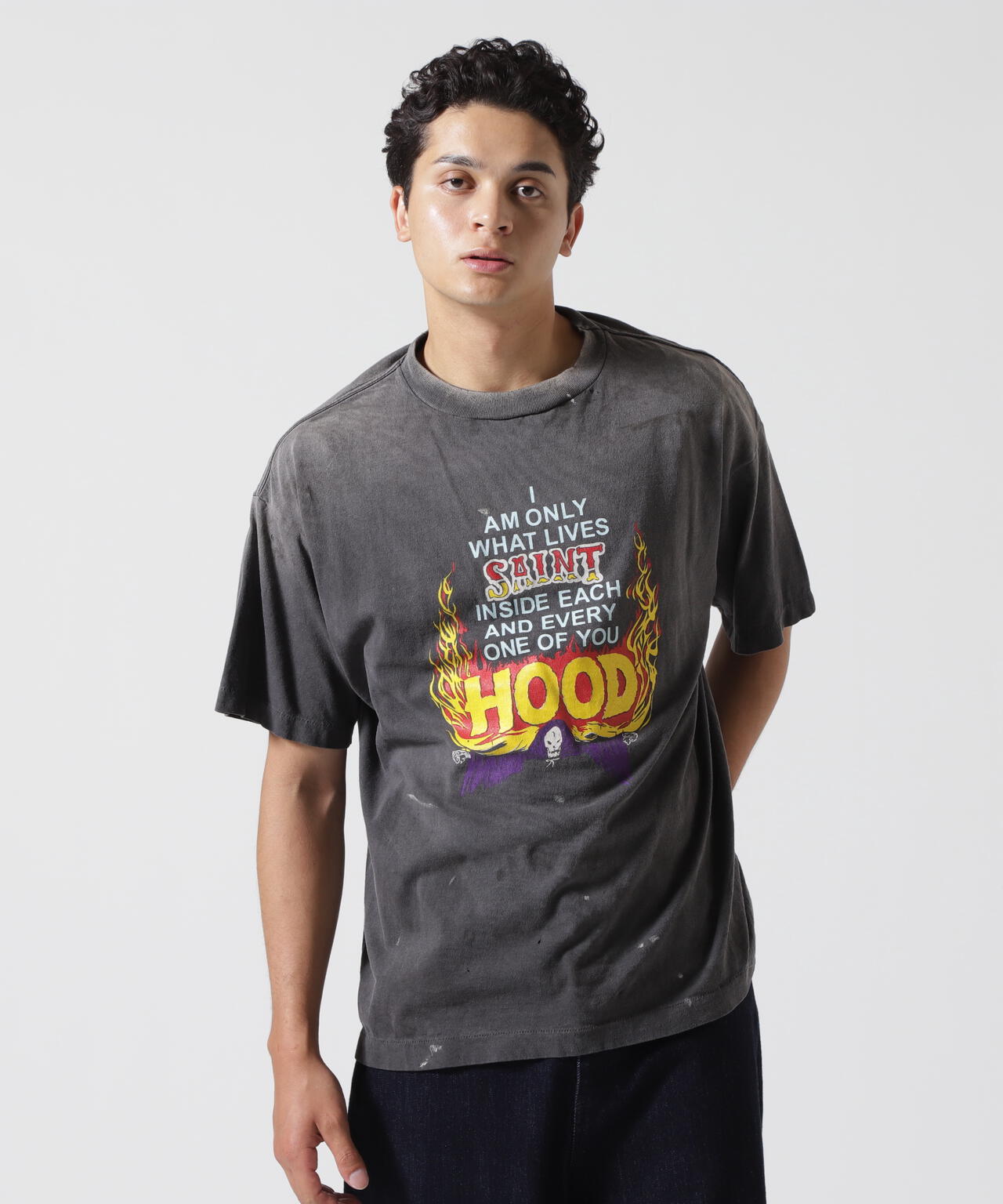 SAINT MICHAEL/セントマイケル/JOKER BTM SS TEE BLACK | ROYAL FLASH